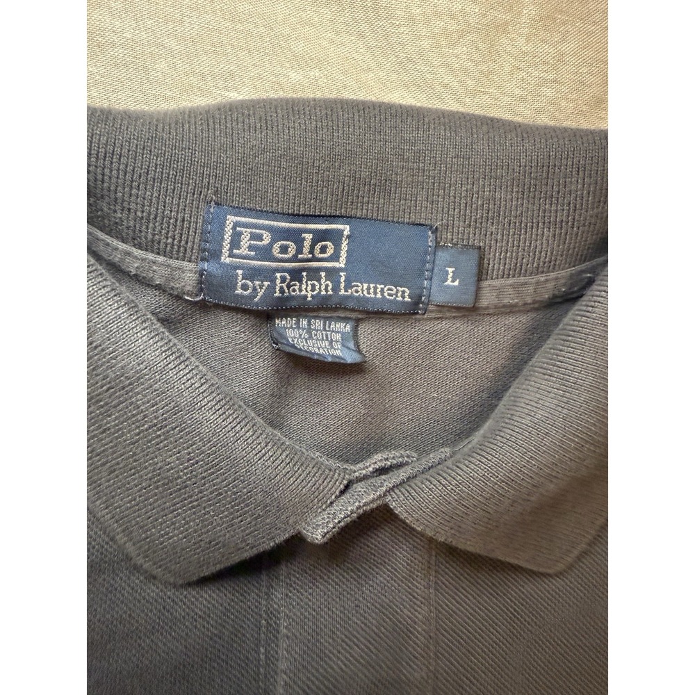 Vintage Polo Ralph Lauren Polo Mens Large Grey Short Sleeve Casual Pony Cotton